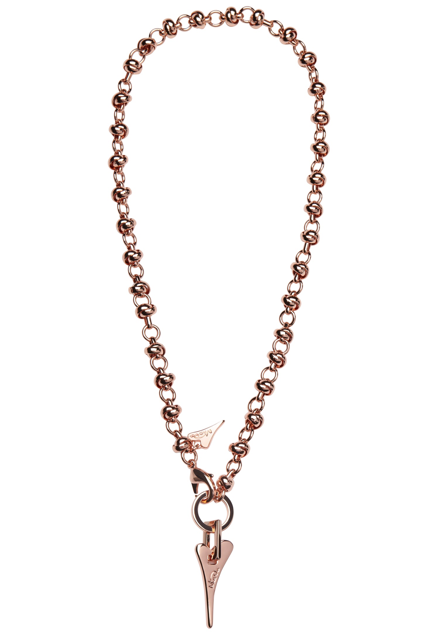 ROSE GOLD KNOTTED CHAIN NECKLACE*