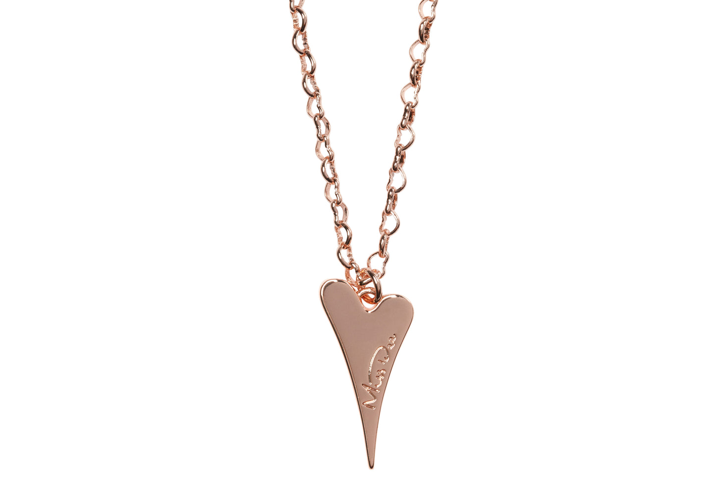 ROSE GOLD SOLID HEART NECKLACE*