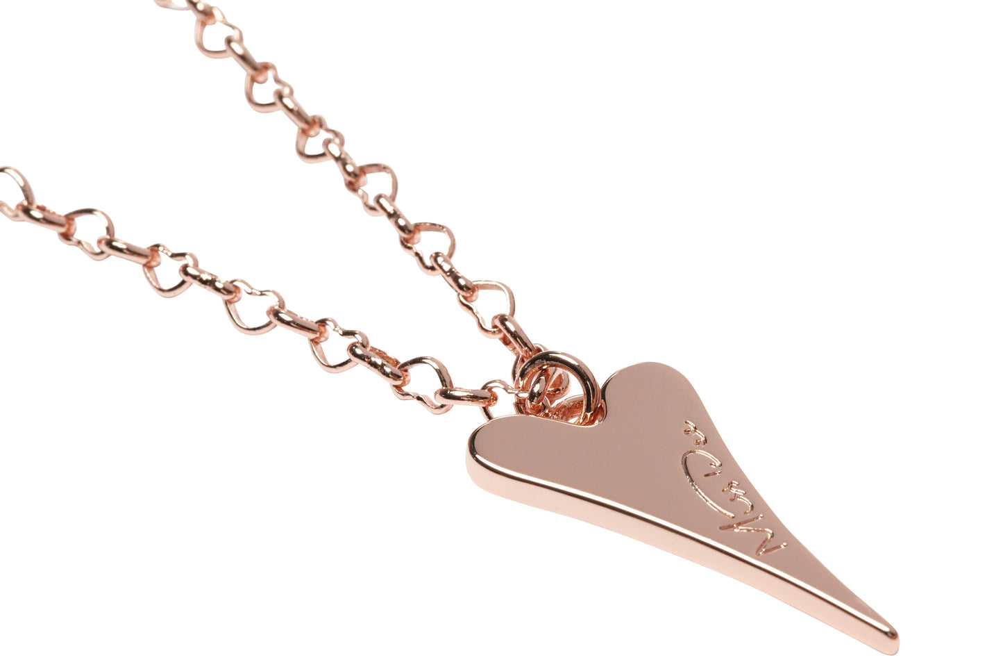 ROSE GOLD SOLID HEART NECKLACE*